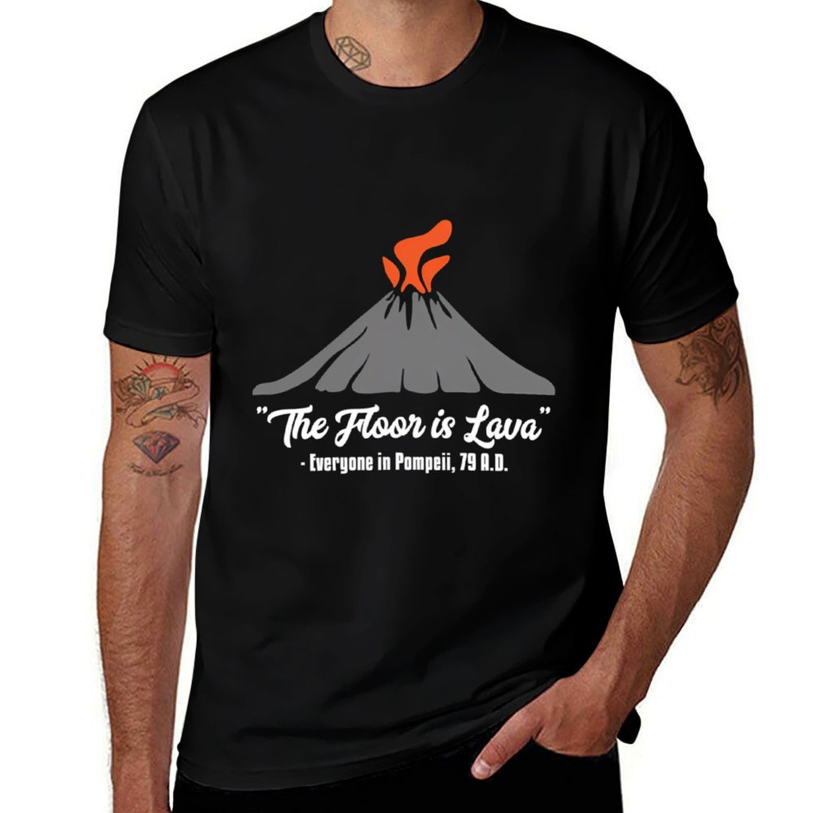Street Fashion History - T-shirt The Floor Is Lava Funny