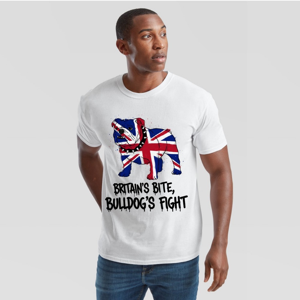 Street Fashion Uk - T-shirt Bulldog Union Jack T-shirt britannica