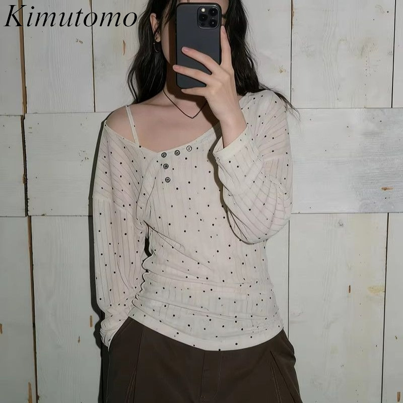 Street Fashion Jersey - Magliette da Donna Kimutomo a Spalle