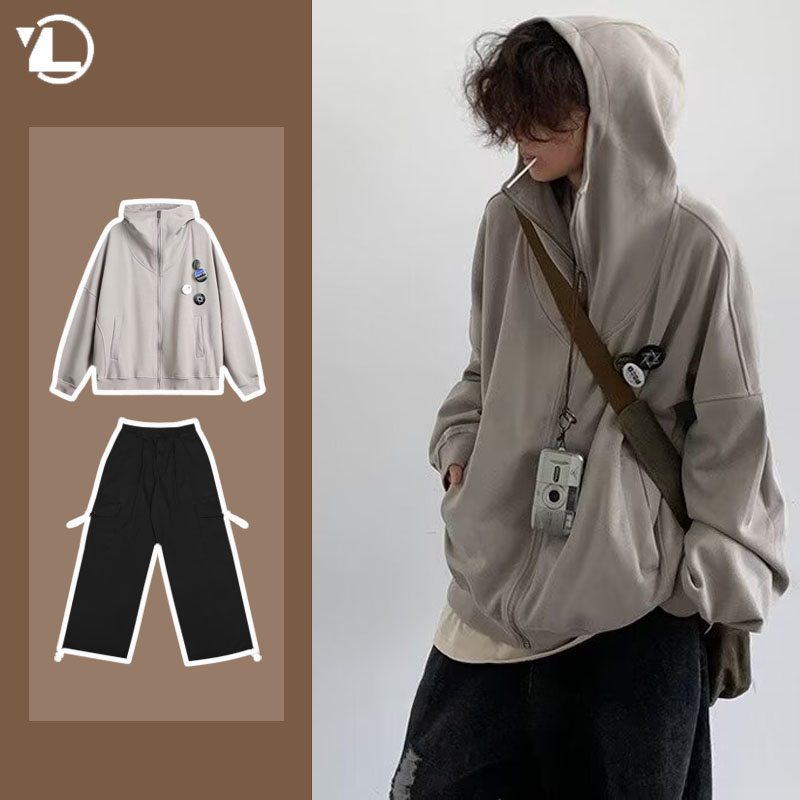 Street Fashion In Japanese - Autunno College Casual Set Uomo Harajuku
