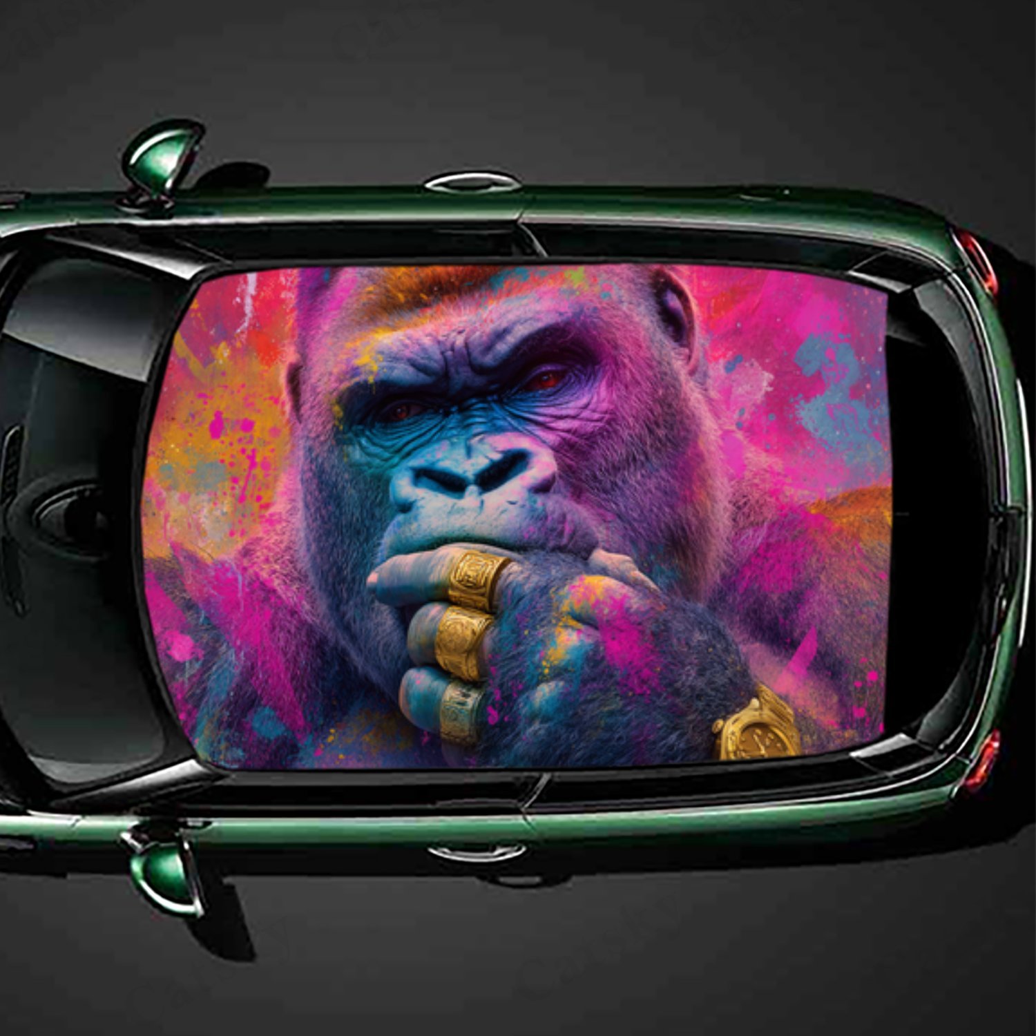 Street Fashion Pose - Moda Street Art Chimp Misteriosa mano