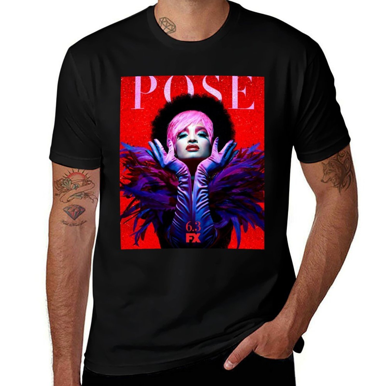 Street Fashion Pose - T-shirt POSE, maglietta casual di moda