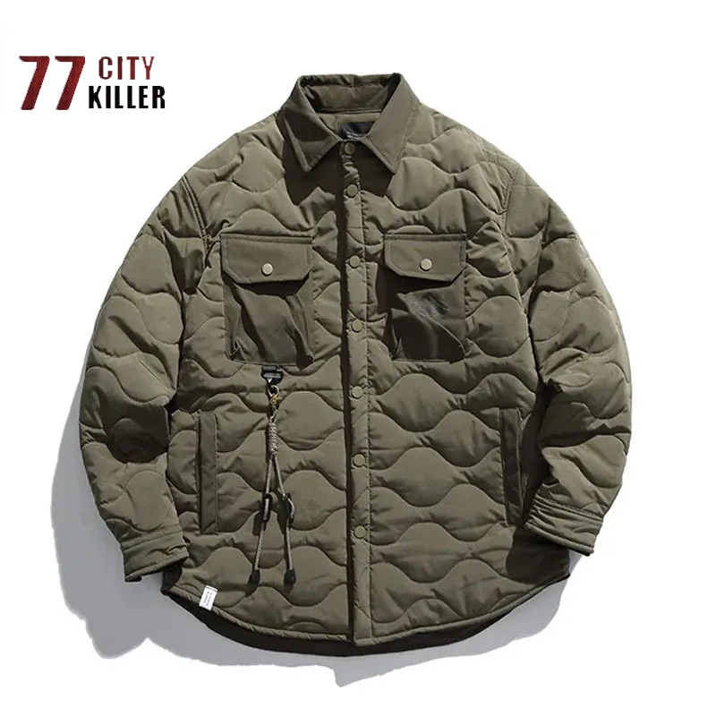 Street Fashion Erkek - Giacca Vintage in cotone invernale da