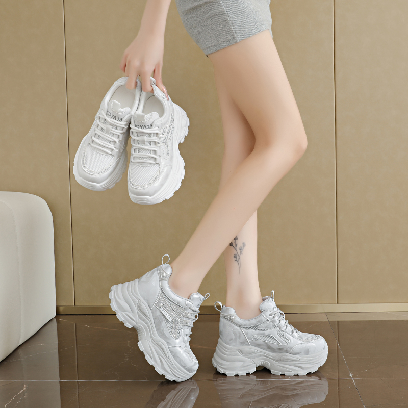 Street Fashion Ladies - Sneakers da donna con plateau in