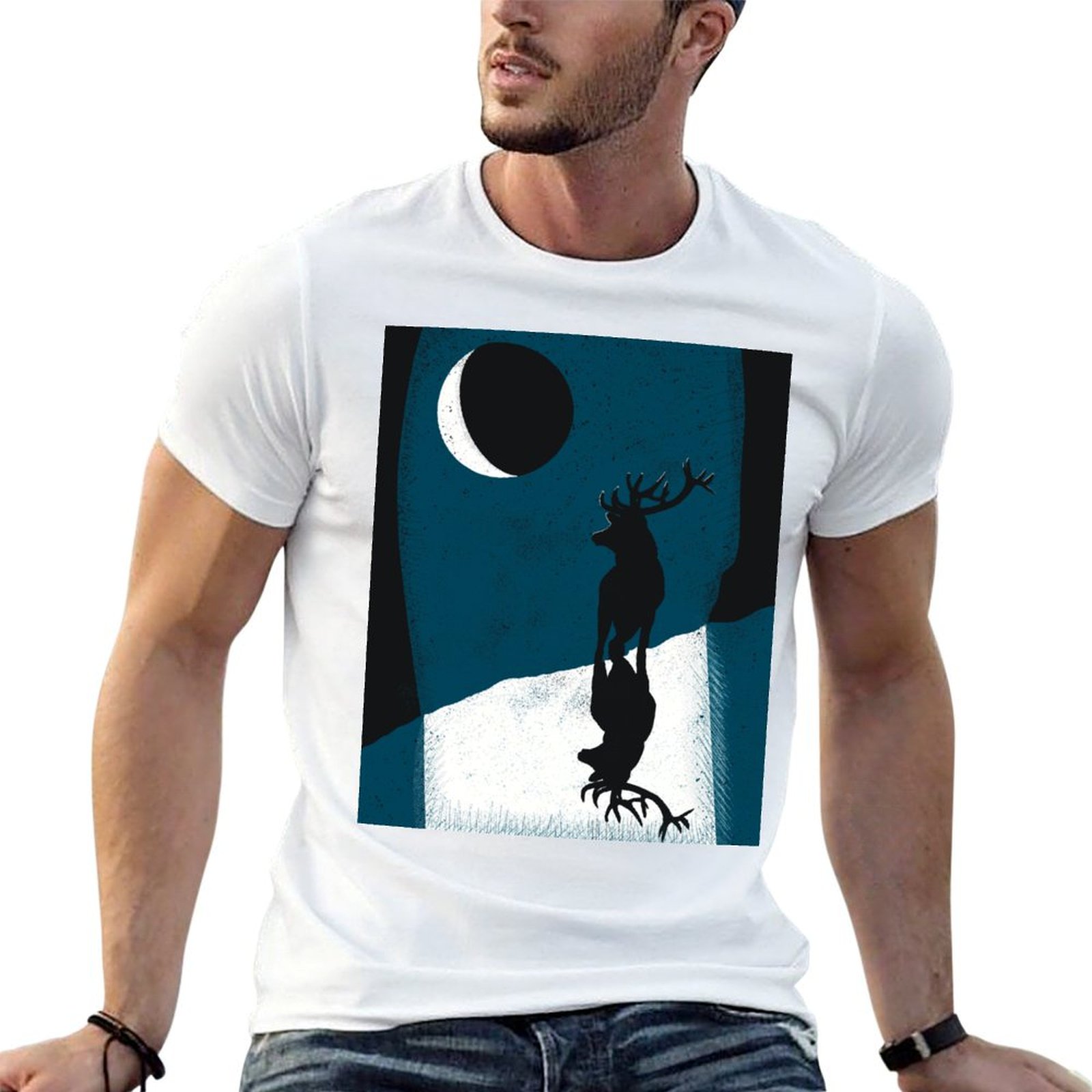 Street Fashion Pose - T-shirt Moonlight Pose, maglietta casual alla