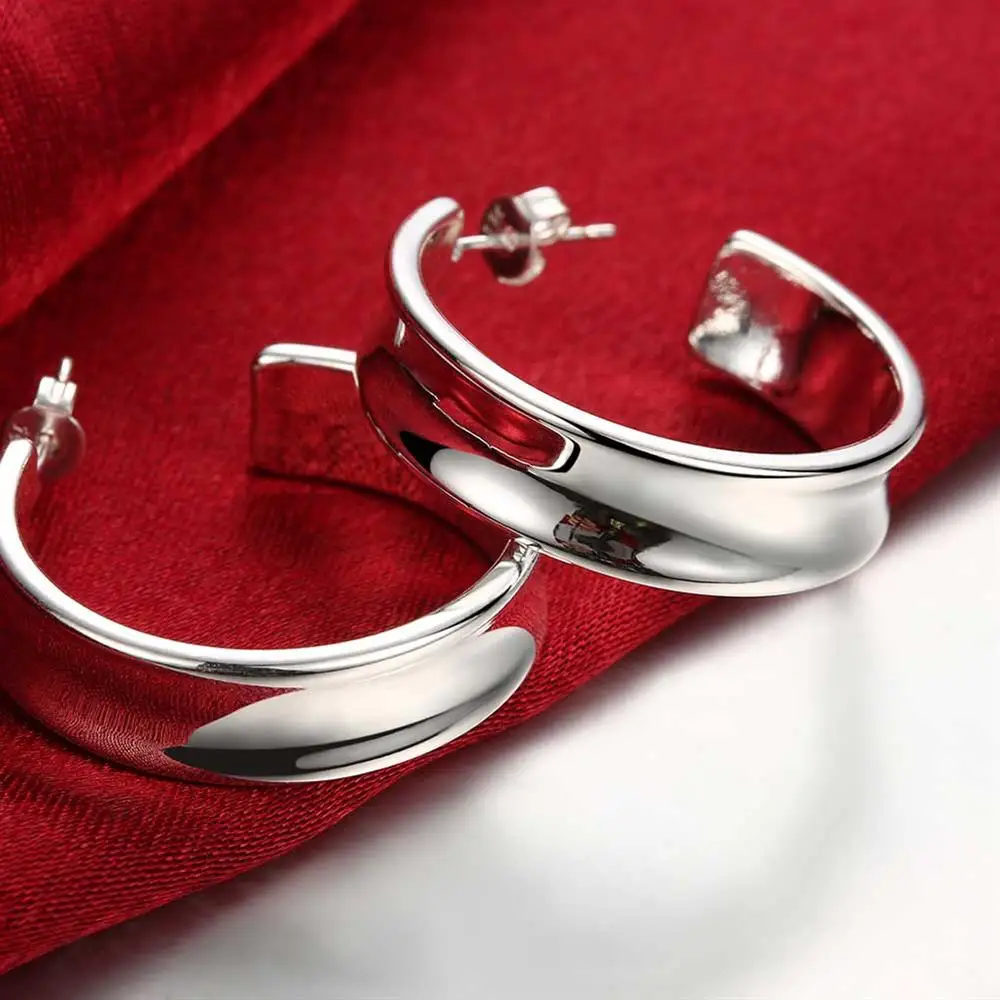 Street Fashion Earrings - Orecchini a bottone tutto-fiammifero in argento
