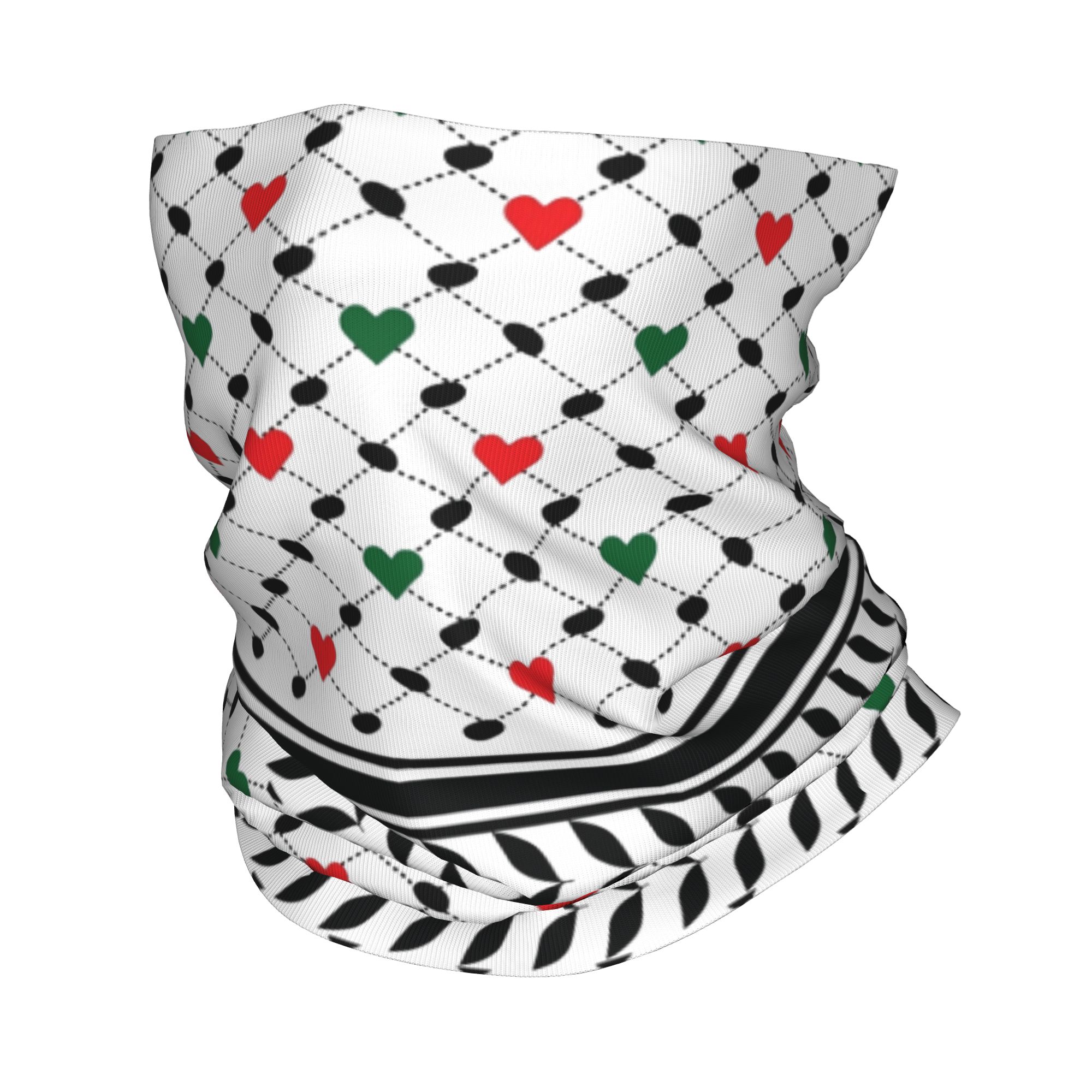 Balaclava Face Mask - Bandana Palestinese Keffiyeh, Copricollo Stampato, Passamontagna,