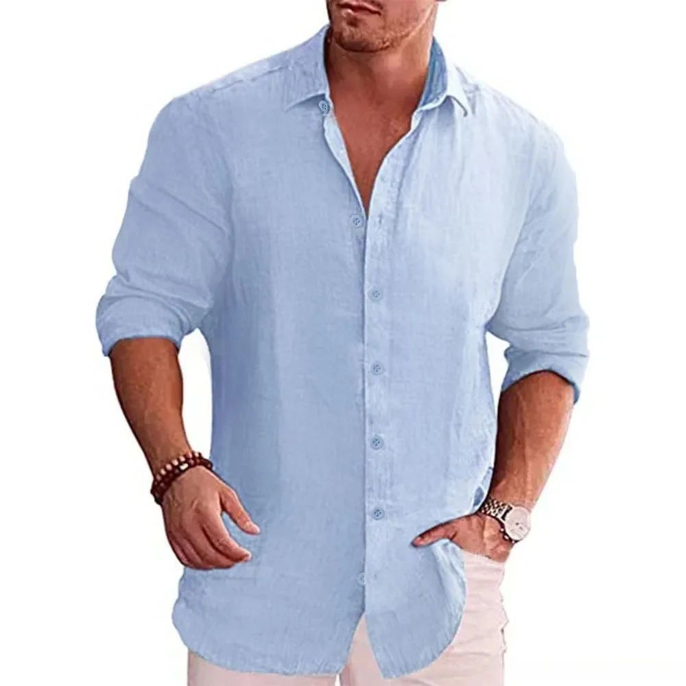 Street Fashion Men - Camicia Casual da Uomo a Maniche