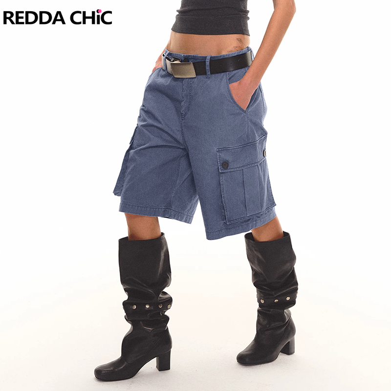 Cargo Pant Wide - REDDACHiC Bermuda Cargo da Donna in