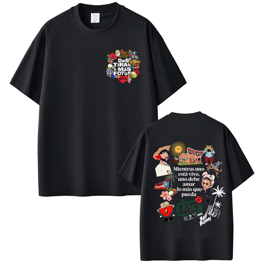 T-shirt Unisex Rapper Bad Bunn - Foto Street Fashion recensione e prezzo