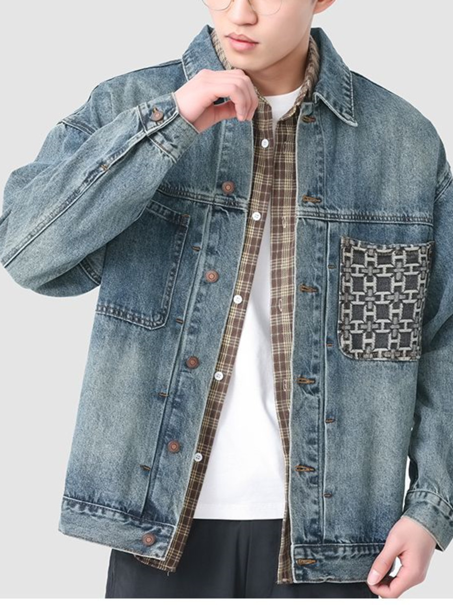 Giacca di jeans con tasca rica - Street Fashion Hong Kong recensione e prezzo