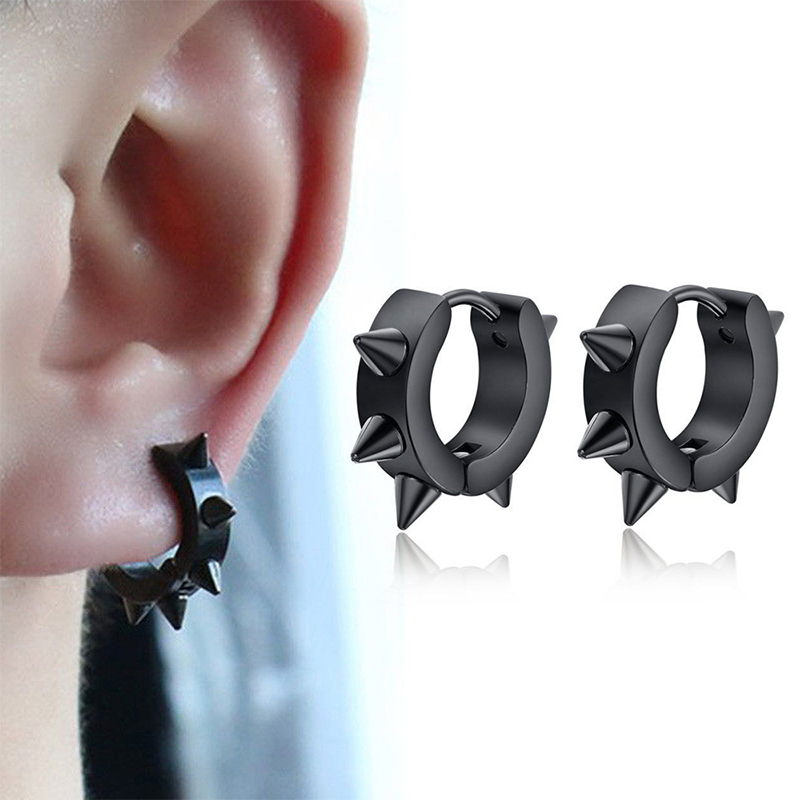 6 Paia Orecchini Unisex Neri S - Street Fashion Earrings recensione e prezzo