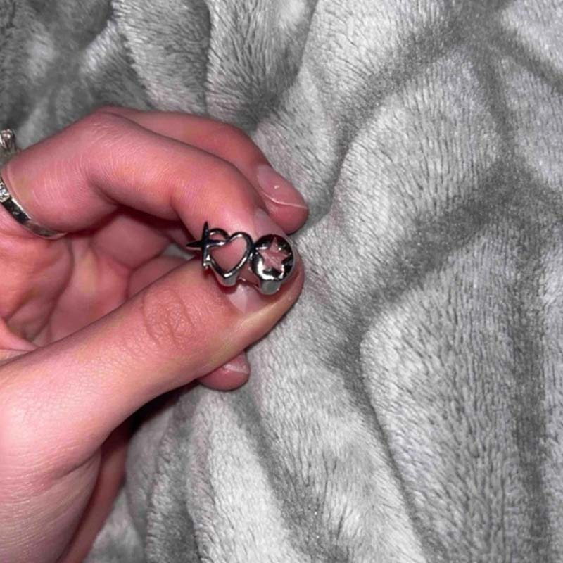 Punk Hip Hop Hollow Heart Dent - Street Fashion Jewelry recensione e prezzo