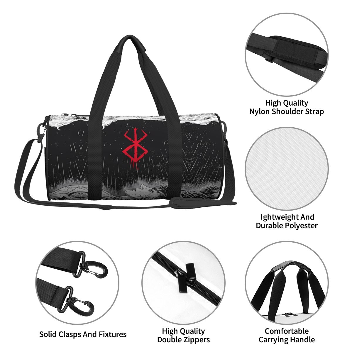 Borsa da palestra Bereserk Ani - Street Fashion Couple recensione e prezzo