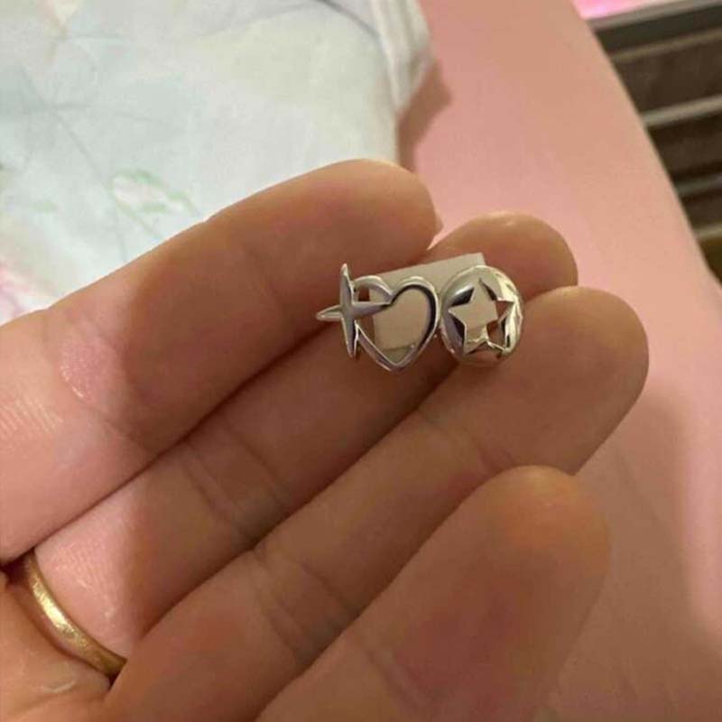Punk Hip Hop Hollow Heart Dent - Street Fashion Jewelry recensione e prezzo
