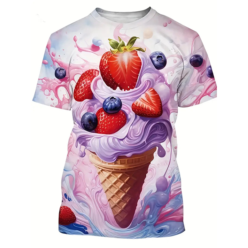 Ice Cream Color Fashion T-shir - Street Fashion Trends 2025 recensione e prezzo