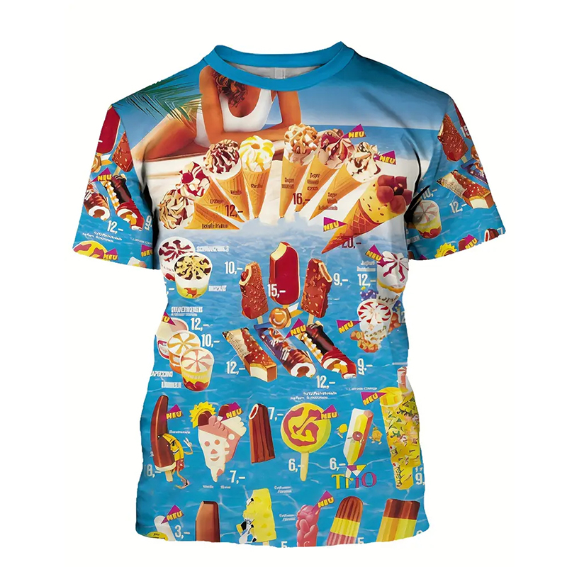 Ice Cream Color Fashion T-shir - Street Fashion Trends 2025 recensione e prezzo