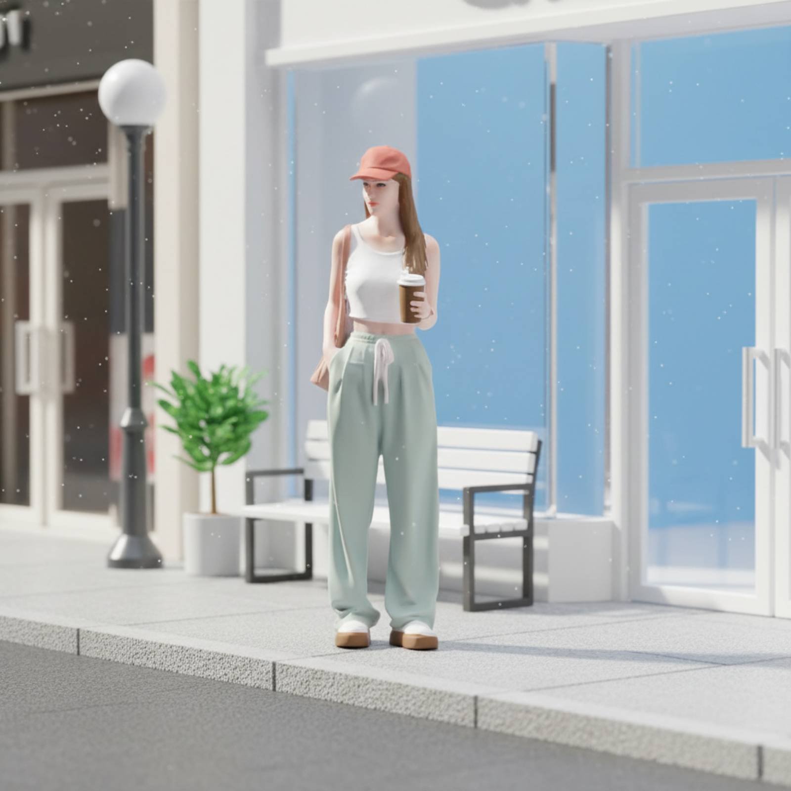 Statuetta di Ragazza con Caffè - Street Fashion Pose recensione e prezzo